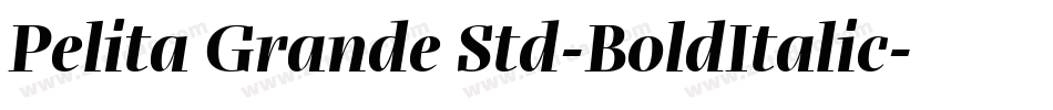 Pelita Grande Std-BoldItalic字体转换